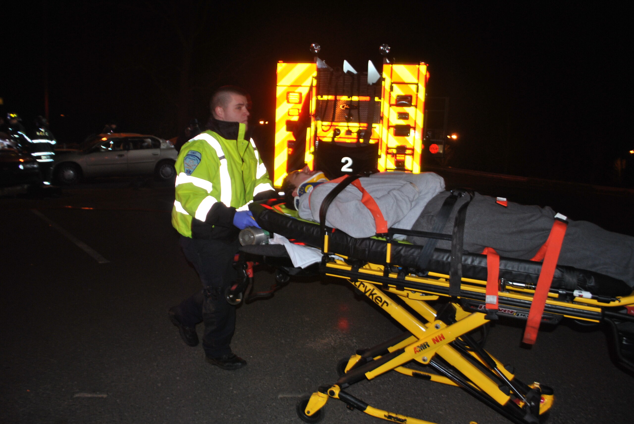 Robin Gylnn | General Assignment ReporterMedical Response show what it’s like for a student to be on a stretcher during an accident.