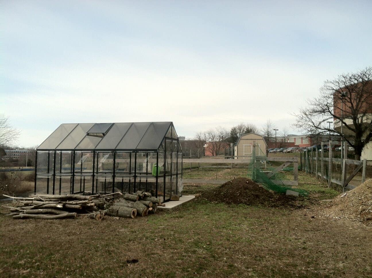 Josh Falcone | general assignment reporter The area where the proposed Sandy Hook garden will be planted in memory of the victims. The garden will feature benches where students can reflect.