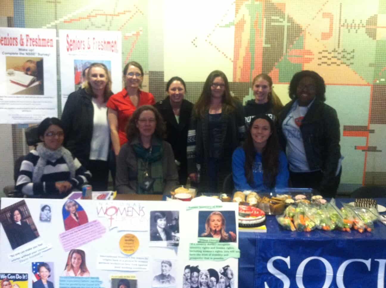 Amanda Brail | news reporter Members of the Sociology club held a bake sale to raise money to support women’s history month throughout March.
