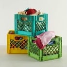 Milk crates are an easy and efficient way to organize your belongings.