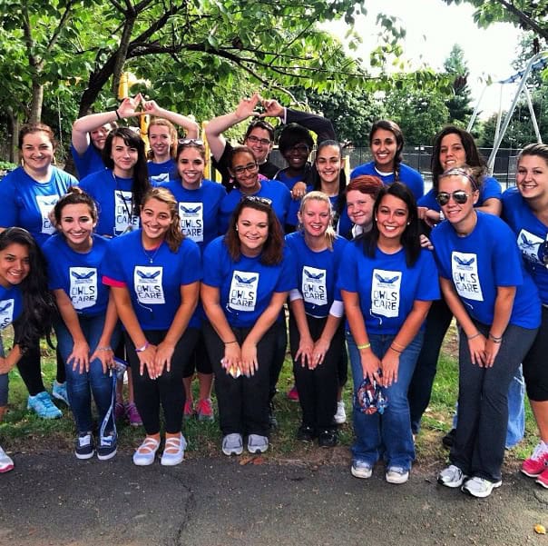 Delta Phi Epsilon sorority participating in this year's Day of Service