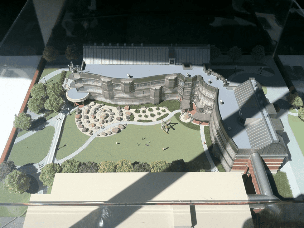 A model for the new science building, which is to be completed in May 2015.