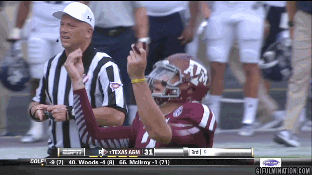 Manziel during a game last season