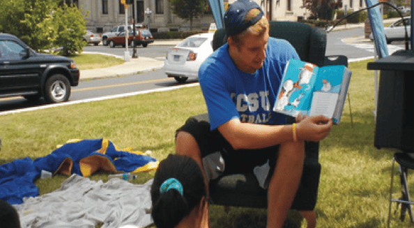 Student athletes take part in various activities to stay involved with the community.