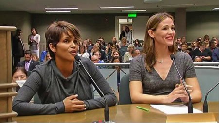 Halle Berry, left, and Jennifer Garner, right, speaking up about the paparazzi affecting their children.
