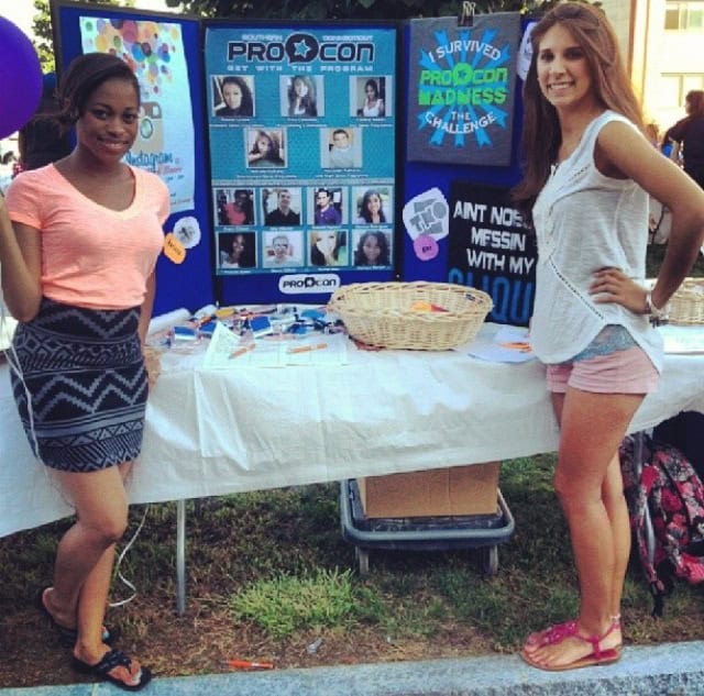 Left, Candice Medley and right, Marissa Lavorgna, members of ProCon