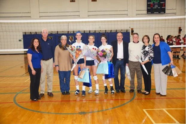 Seniors and family members lined the court