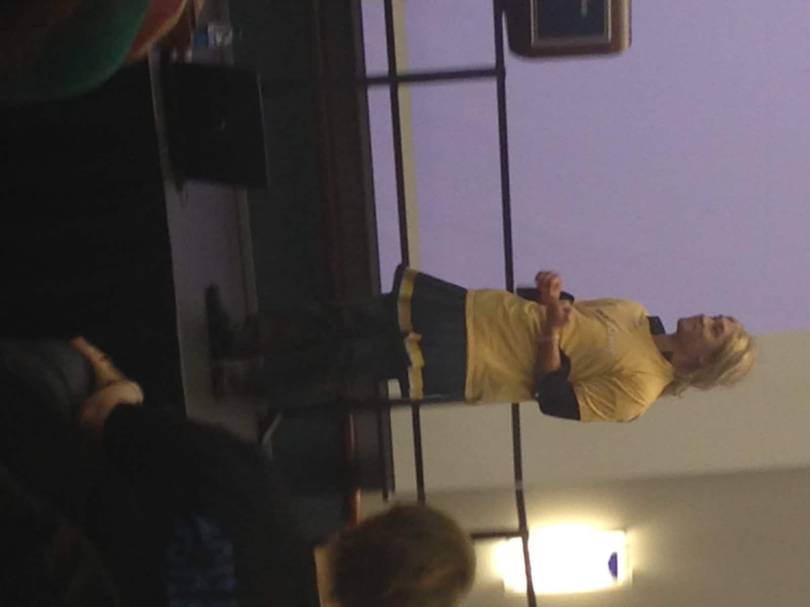 Keynote speaker Hoan Do dressed up as a girl during his speech.