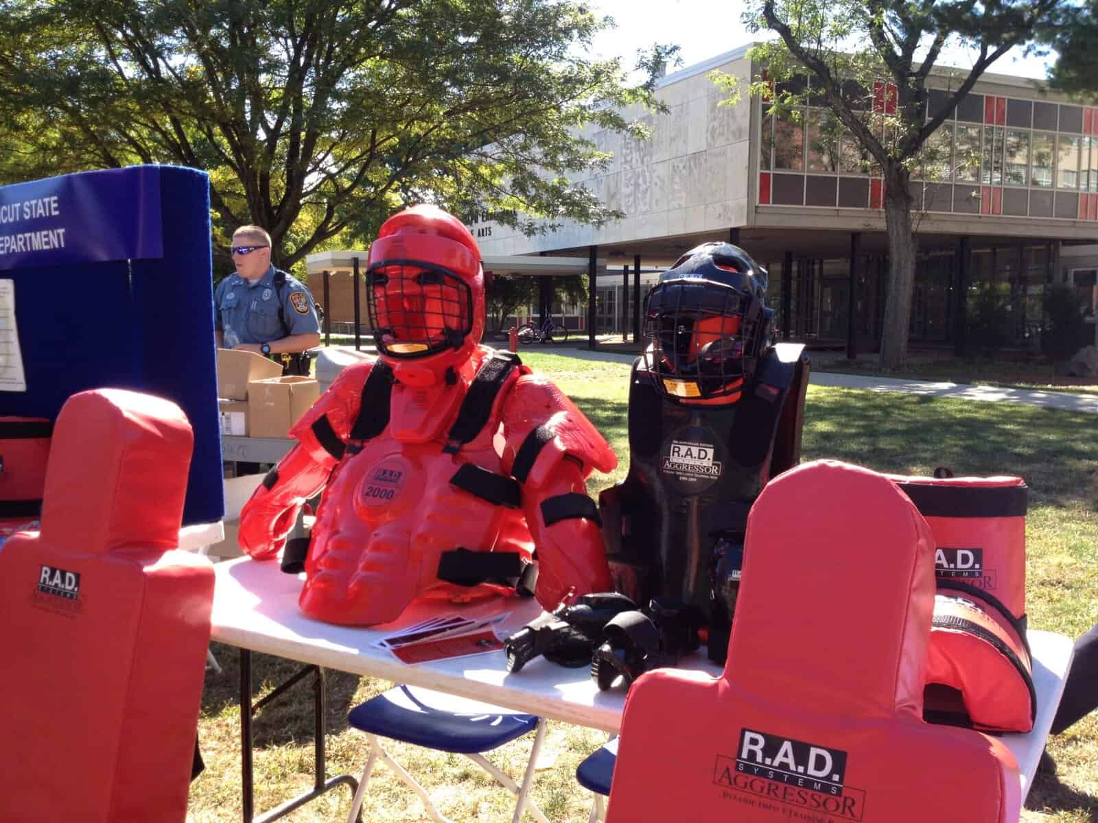 Members of R.A.D talked to students about self defense.
