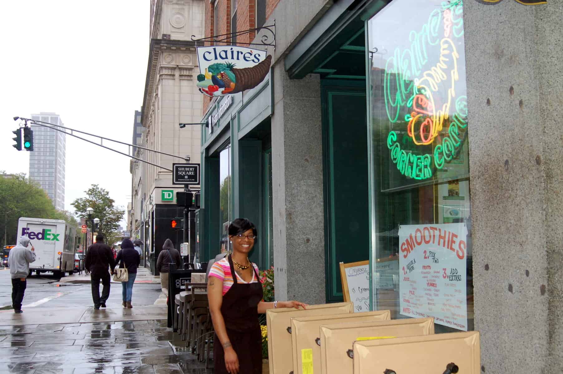 Claire's Corner Copia is located on Chape St., New Haven.