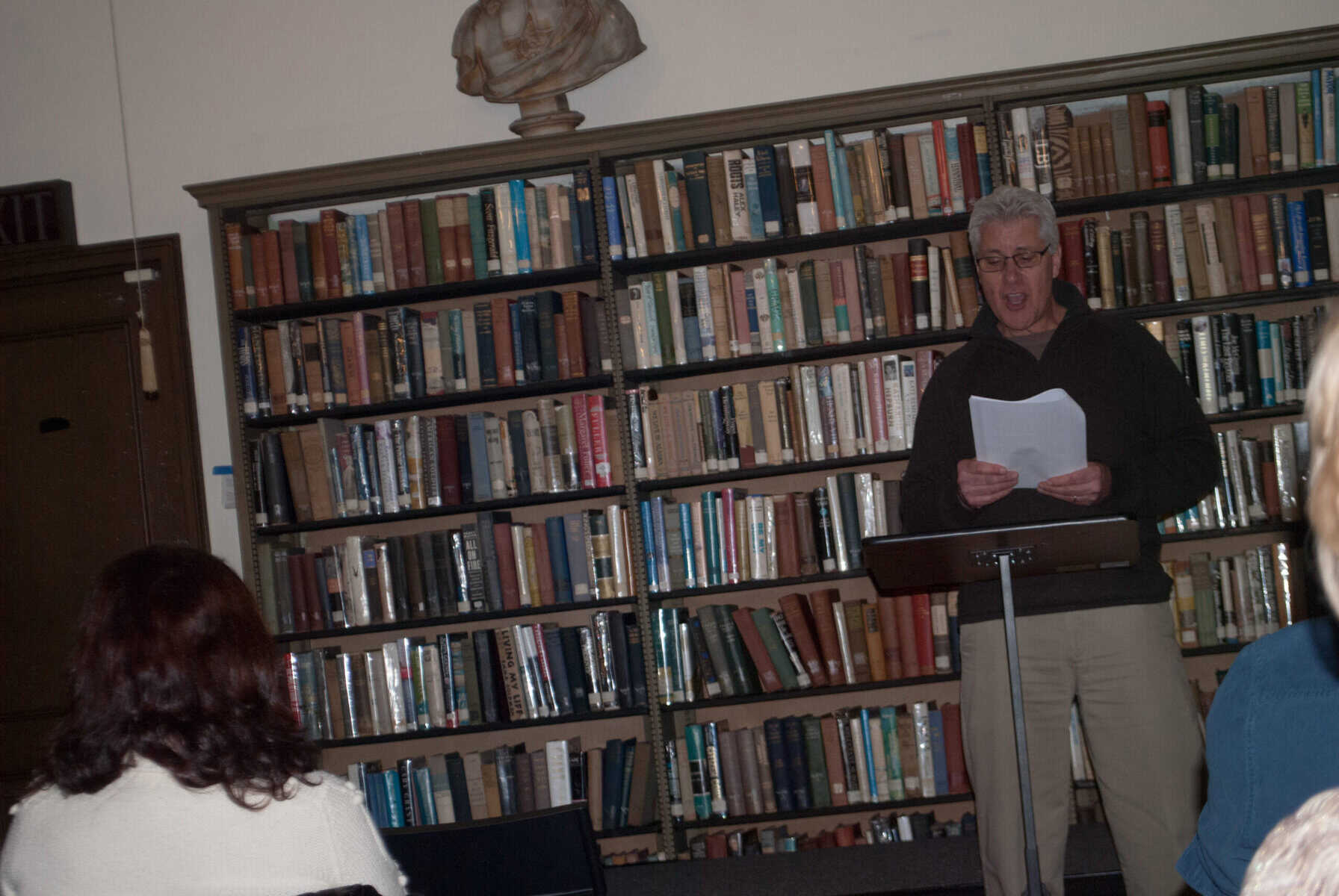 George Kulp, from New Haven Theater Company reads "Along the Scenic Route" by Harlon Ellison