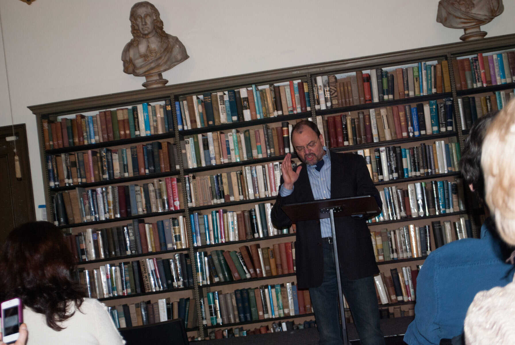 Kevin Smith, from New Haven Theater Company reads "The Swimmer" by John Cheever