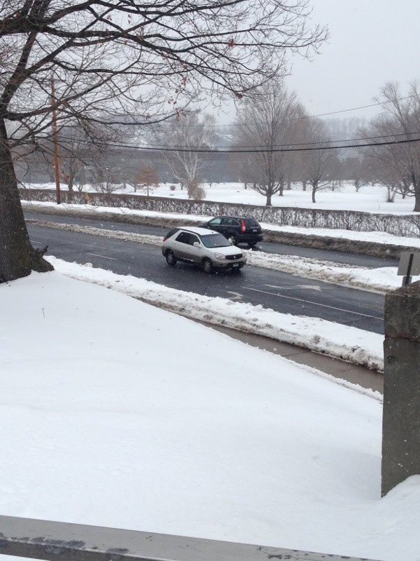 Wait for roads to be cleared to head to the gym.