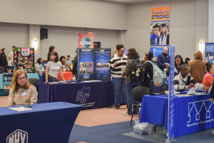 The Edge Fair was hosted in the Adanti Student Center Ballroom. Photos by Lily Rand